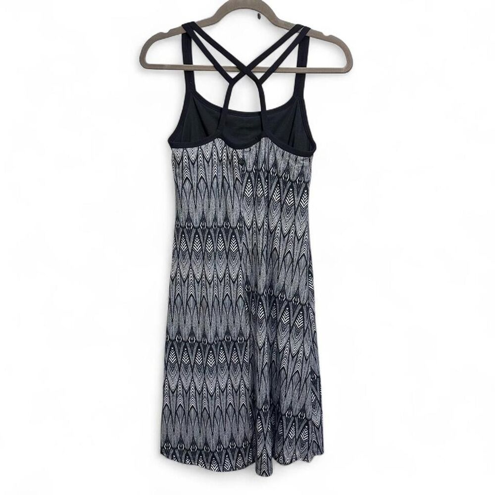 prAna Cora Black & Gray Feather Dress Size S - Picture 2 of 4